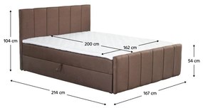 Tempo Kondela Boxspringová posteľ, 160x200, hnedá, STAR