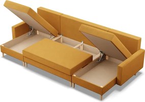 Sedacia súprava BLANK Elegant v tvare U žltá