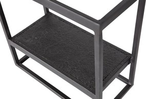 Kovová polica CASTO 40x40 cm, čierna