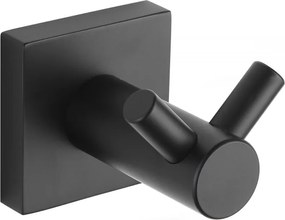 Mexen dvojitý háčik na uterák, čierny - 7081835-70