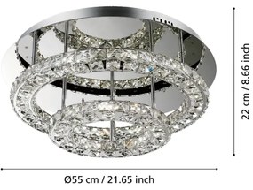 Eglo 39003 - LED Stropné svietidlo TONERIA LED/30,5W/230V