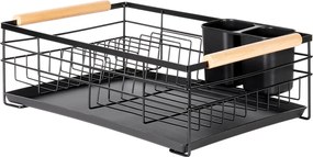 VILDE Odkvapkávač na riad čierny VILDE, 43 x 28,5 x 14,5 cm