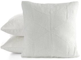 VIANOČNÁ DEKORAČNÁ OBLIEČKA NA VANKÚŠ CROCHET6 45X45 CM BIELA