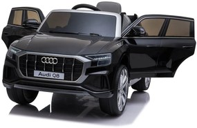 Detské elektrické autíčko na diaľkové ovládanie BestBerg BBCC-70B - Audi Q8 / od 3 rokov / nosnosť 30 kg / čierne