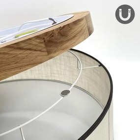 Brilagi - LED Stropné svietidlo BELLADONNA 3xE27/15W/230V pr. 50 cm krémová/dub