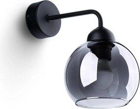 Čierne nástenné svietidlo ø 15 cm Grande – Sollux