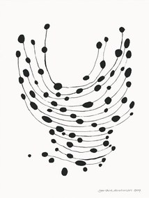 THE POSTER CLUB Autorský plagát Dancing Dots by Leise Dich Abrahamsen 30 x 40 cm