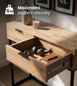 Konzolový stolek Elano 80 cm černý/Dub Artisan
