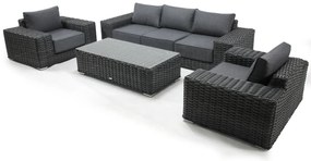 Záhradný ratanový nábytok CAYENNE tmavosivý dodanie: so stolom