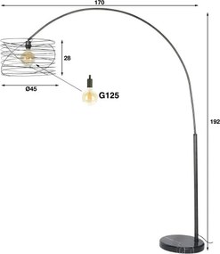 Stojaca lampa 79-62 Curl 1L  - Komfort-nábytok