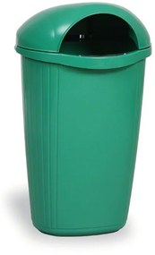 Vonkajší odpadkový kôš na stĺpik DINOVA, 50 l, svetlo zelený
