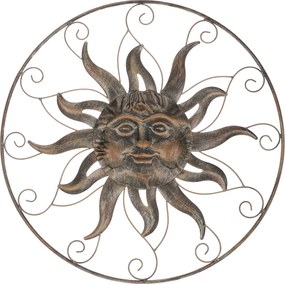 kovová nástenná dekorácia slnko 50 cm