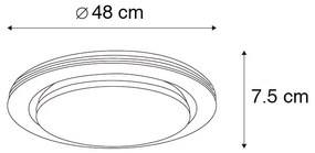 Inteligentné stropné svietidlo biele 48 cm vrátane LED a RGB stmievača - Jochem