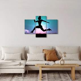 Obraz skákajúce siluety ženy (90x60 cm)