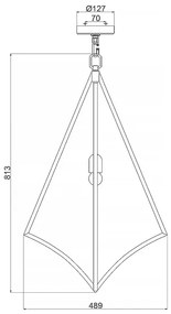 Feiss FE-NICO-P-L-BB - Luster na reťazi NICO 1xE27/60W/230V