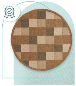Koberec Adana Chess Beige kruh