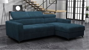 Rohová sedačka Laviosuna Premium (tmavomodrá) (s úl. priestorom) (p)