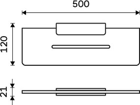 Nimco Polica, 50 cm IXI - MAC X450-90