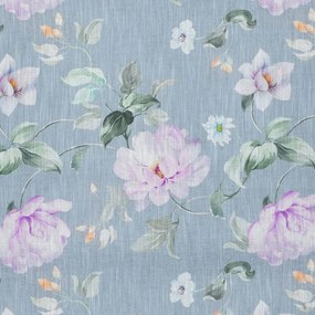Dekorstudio Dekoračný etamínový záves FLORA s kvetinovým motívom 140x250cm