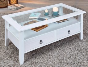 Obdĺžnikový konferenčný stolík Provence, bielená borovica