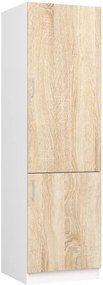 Kuchynská skrinka na vstavanú chladničku LIMA S60LO/205 biela / dub sonoma