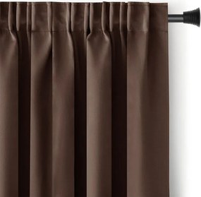 Zatemňovací záves blackout RESTILO tmavo hnedý 140 x 245 cm sada 2 ks