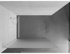 Mexen Kioto L, sprchová zástena Walk-In 110 x 200 cm, 8mm sklo námraza, biely profil, 800-110-103-20-30