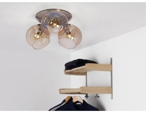 Cottex P2423AA - Stropné svietidlo CAPELLA 3xE14/40W/230V pr. 37 cm dymová/hnedá