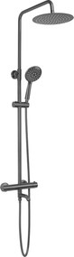 Rea Lungo, sprchová súprava s termostatickou batériou, grafitová, REA-P6386