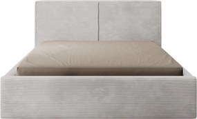 Posteĺ Inez 180x200 cm, svetlo šedá štrukturovaná látka