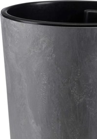 PLASTOVÝ KVETINÁČ URBANIKA SADA 2KS 57X30 CM+46,6X25,5 CM IMITÁCIA BETÓNU SIVÁ