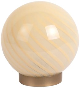 Svetložltá stolová lampa so skleneným tienidlom (výška 17 cm) Summer Globe – Leitmotiv