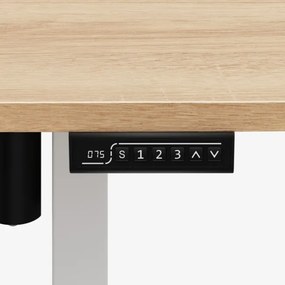 Elektrický výškovo nastaviteľný stôl Mark Adler Leader 6.9 Dub Craft / biely