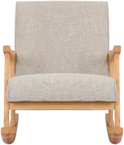 Design-Shop Hojdacie kreslo stolička Morelia - látka, drevené nohy natura - Krémová