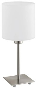 Eglo - LED  Stolná lampa TUNJA 1xE27/60W/230V 26,5 cm matný chróm/biela EG32509G