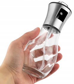 Dávkovač oleja s rozstrekovačom 200 ml - strieborný