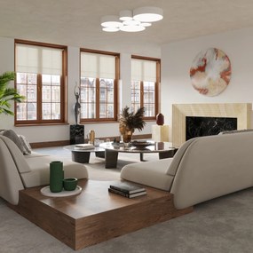 Stropné svietidlo Arena, 1x biele plastové tienidlo, (biely plast), (fi 25 cm)