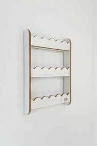 Detská nástenná polica malá – 3 úrovne úložného priestoru Biela