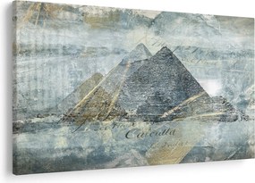 Obraz - Pyramídy v modrom filtri (90x60 cm)