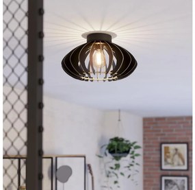Eglo 900999 - Stropné svietidlo COSSANO 1xE27/40W/230V pr. 38 cm čierna EG900999