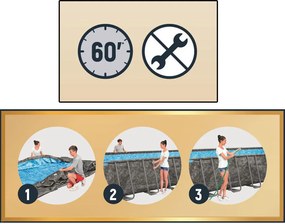 Bazén Frame Pool ALL YEAR APX 365 732x366 cm Pump Redder Bestway 561KG