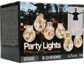 Koopman Svetelná reťaz Bulbs, 80 LED