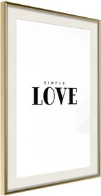 Plagát s jednoduchým nápisom - Simple Love