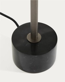 Čierna kovová stolová lampa (výška 32,5 cm) Lynor – Kave Home