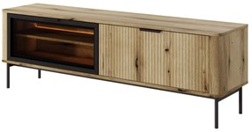 TV Stolík/Skrinka Wilsire 160 (dub coast evoke + čierna). Akcia -21%. Vlastná spoľahlivá doprava až k Vám domov. 1097502