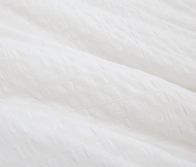 Krepová posteľná bielizeň, biela, štandardná veľkosť