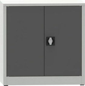 Dielenská policová skriňa na náradie KOVONA JUMBO, 1 polica, zváraná, 800 x 500 x 800 mm, sivá / tmavo sivá