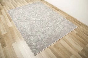 Koberec Opal F438A sivý / strieborný / krémový