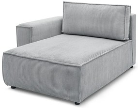 Svetlosivý menčestrový modul pohovky (ľavý roh) Nihad modular – Bobochic Paris