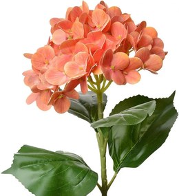 Artificial Flower Hydrangea 68 Cm Orange Plastic - 16*15*68 cm